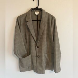 Women’s Blazer Everly brand Brown Plaid Sz Medium